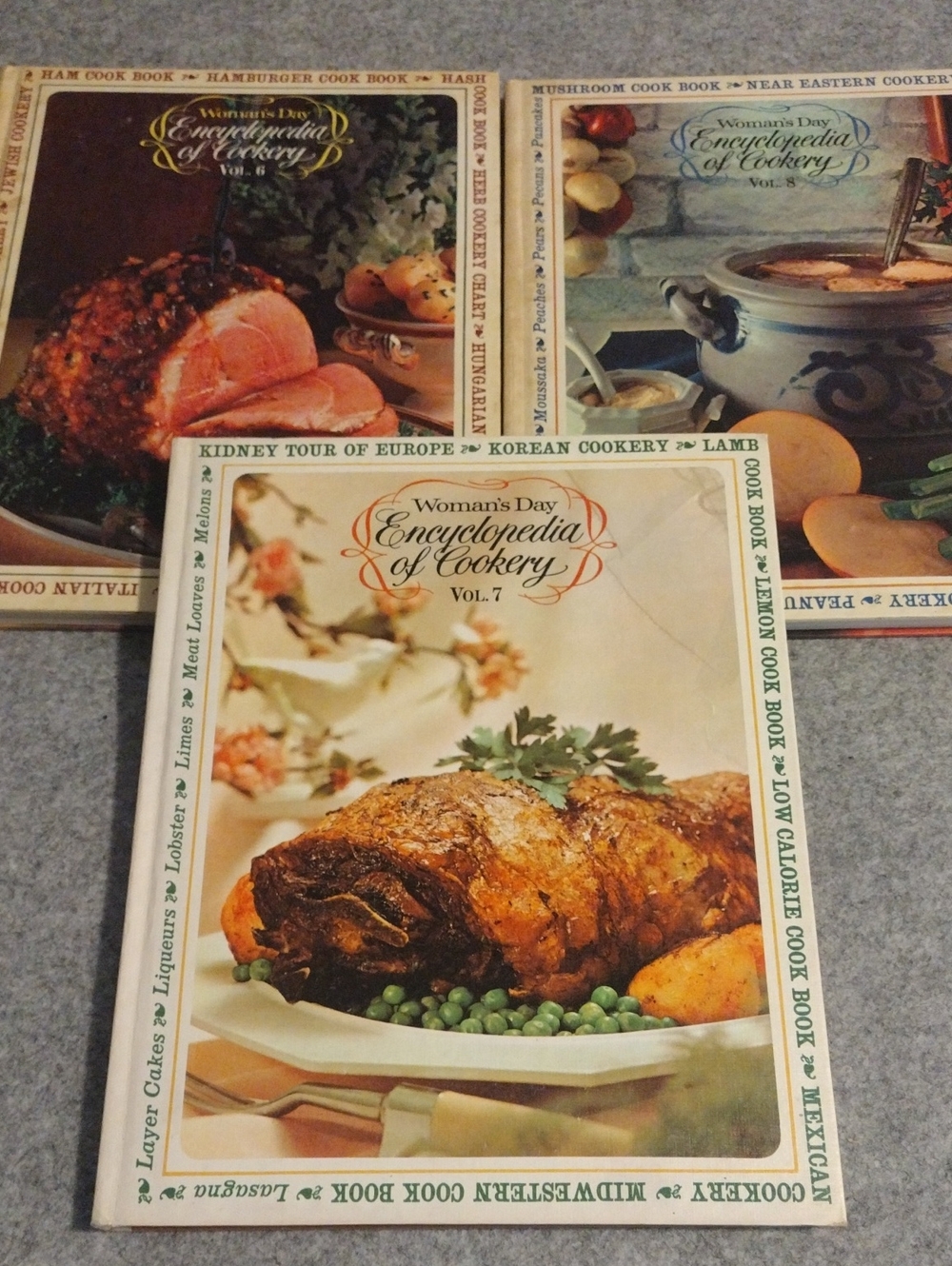 Encyclopedia of Cookery Vol. 6-8 Hardcover Cookbook (Cream/Brown)